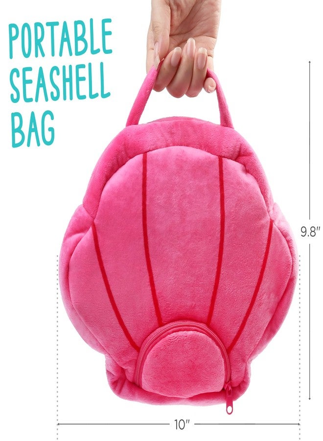 BenBen Ocean Stuffed Animal, 5 Pack Small Sea Creature Plush Toys and Shell Carrying Bag Set, Cute Plushies for Baby Kids, Sea Turtle, Octopus, Mermaid, Seahorse, Crab, Baby Shower, Stocking Stuffers - Image 5